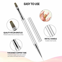 Ensemble de stylos à ongles multifonctions double face, pinceaux carrés, ronds, plats et biseautés, outil de peinture au gel pour ongles avec logo personnalisé