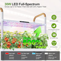 Système de culture hydroponique d'intérieur 54 bacs pour herbes et légumes/fruits, sur pied, alimenté par batterie