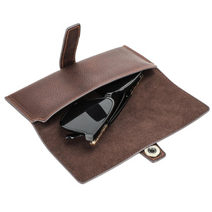 Personalized Soft Foldable Bags and Eye Sun <b>case</b> <b>for</b> <b>Glasses</b> Custom Design logo Luxury Genuine Leather <b>Glasses</b> <b>case</b> - Product Image 3