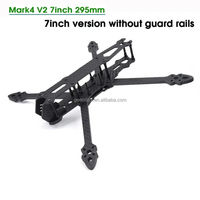 Cadre de Drone FPV pour MARK 4 V2 3K Rack de type H en Fiber de carbone 7 "295mm Empattement 7 pouces UAV Kit de pièces de rechange Accessoires pour MARK4