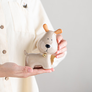 Figura de Cachorro de Porcelana, Linda Decoración de Escritorio, Almacenamiento de Llaves para Sala de Estar y Entrada, Regalo Artesanal - Product Image 4