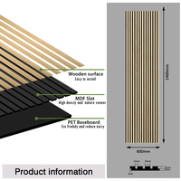 En stock entrepôt américain Livraison rapide Panneaux acoustiques à lattes en PET et bois Sans MOQ Panneaux insonorisants pour studio et home cinéma