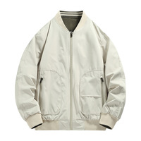Blouson Bomber Rétro Réversible Homme Hiver 2026 Nouveau Style Workwear Col Montant avec Fermeture Éclair Fine Transfrontalier