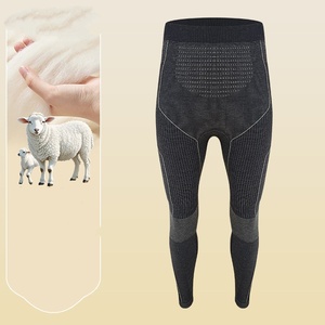 Ensemble de sous-vêtements de ski et d'escalade d'extérieur à séchage rapide en laine mérinos, vêtements de couche de base chauds pour femmes automne-hiver, pantalon décontracté pour hommes - Product Image 6