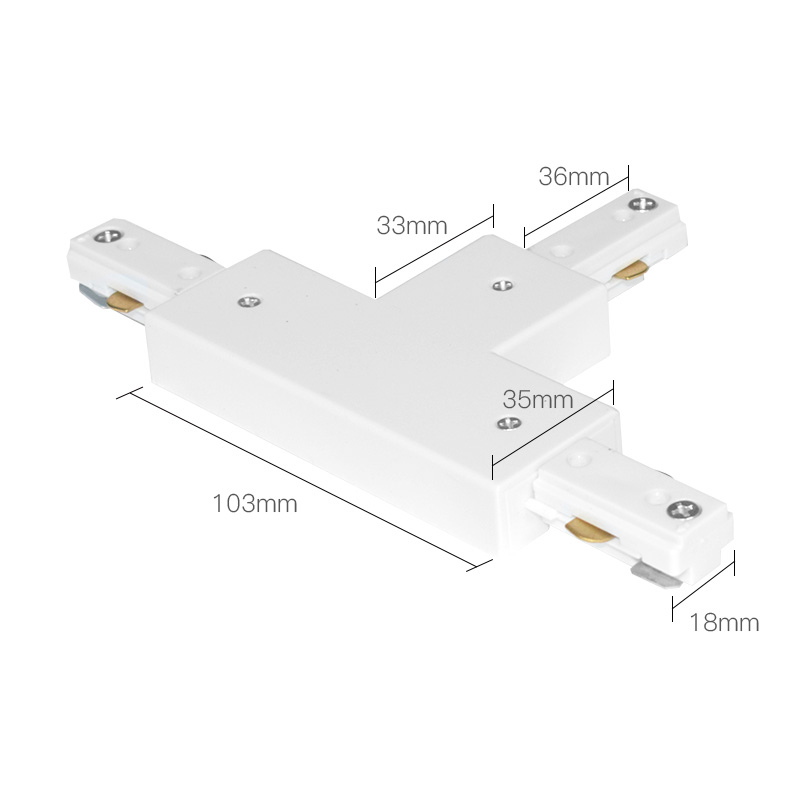 Connecteur en forme de T-blanc-surface