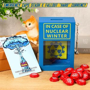 Vui Nhộn Chai Mũ Thu Thập Hộp Vui Khẩn Cấp Mũ Stash W/ 30 + Nuka Mũ Đỏ Gag Hộp Quà Tặng Giáng Sinh Hộp Quà Tặng - Product Image 5