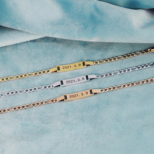 Bracelet personnalisé <span class=keywords><strong>en</strong></span> acier inoxydable avec chaîne <span class=keywords><strong>gourmette</strong></span>, nom personnalisé <span class=keywords><strong>en</strong></span> <span class=keywords><strong>or</strong></span> rose pour fille, garçon, bébé, style tendance pour fête - Product Image 4