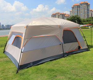 Lều cực lớn 8 + người Lều gia đình 2 phòng 3 cửa 3 Cửa sổ lưới hai lớp lều lớn nhiều cửa - Product Image 6
