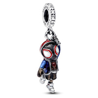 Breloque médaillon S925 pour la fabrication de bijoux bracelets, pendentif en forme de cœur avec motifs de danse, collection HALLOWEEN double lot