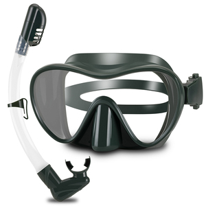 <span class=keywords><strong>Set</strong></span> Mask <span class=keywords><strong>Snorkel</strong></span> Diving Dua Bagian dengan Lensa Kaca Temper dan Silikon, Desain Baru, Pandangan Lebar - Product Image 1