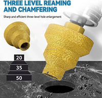 Foret diamanté à queue M14 de 5 mm, en acier rapide, à dents brasées sous vide, pour maçonnerie, alésage et polissage