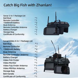 Système quatre-en-un Zhanlan pour <span class=keywords><strong>la</strong></span> pêche à <span class=keywords><strong>la</strong></span> <span class=keywords><strong>carpe</strong></span> européenne : sondeur vidéo 2D à double fréquence, sondeur <span class=keywords><strong>de</strong></span> poissons, crochet <span class=keywords><strong>de</strong></span> remorquage pour bateau à appâts - Product Image 2