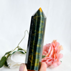 Torre de Cristal Natural al por Mayor, Obelisco de Ojo de Tigre Azul, Cuarzo en Bruto, Gema Suelta para Manualidades y Decoración del Hogar - Product Image 6