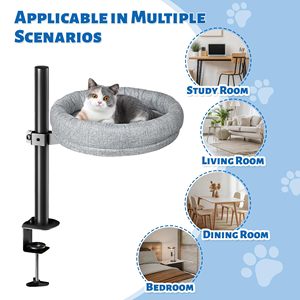 Großhandel Haustier Hängematte Bett Cama Para Gatos Einfach zu justieren und zu montieren Katze Schreibtisch Nest Katze Schreibtisch Bett 360 rotierende Katze Bett für Schreibtisch - Product Image 6