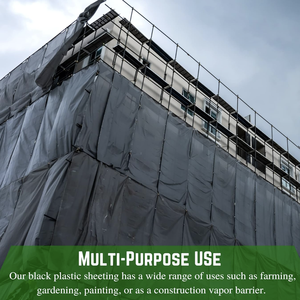 4 Mil /6 Mil 20' X 100' <strong>Plastic</strong> Construction Film Poly <strong>Sheeting</strong> Polythene Film <strong>on</strong> <strong>Roll</strong> for Builder - Product Image 6