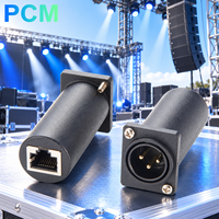 Adaptateur XLR mâle 3 broches vers RJ45 femelle type D pour montage sur panneau CAT5e STP pour éclairage de scène DMX512, contrôle audio AV, console de son, rack