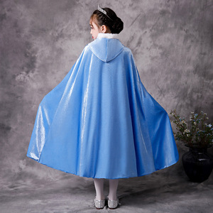 <span class=keywords><strong>Cape</strong></span> de princesse pour enfants en velours long pour Noël, <span class=keywords><strong>cape</strong></span> de <span class=keywords><strong>reine</strong></span> <span class=keywords><strong>des</strong></span> <span class=keywords><strong>neiges</strong></span> Elsa pour enfants, vente en gros - Product Image 2