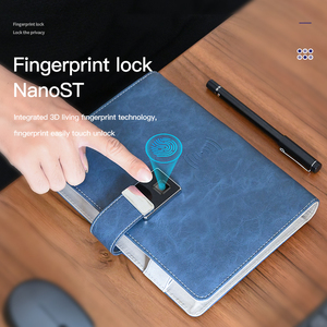 맞춤 제작 지문 잠금 가죽 노트북, 무선/유선 파워뱅크 다이어리, 4.3인치 비디오 스크린, 6000mAh 충전식 16G 선물용 A5 사이즈 - Product Image 4