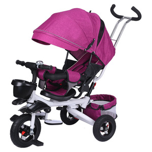 Poussette pour enfants avec pare-soleil, scooter pour enfants de 1 à 3 à 6 ans, vélo à 3 roues pour enfants, tricycle pour bébé, siège pivotant pour vélo Papa semi-<span class=keywords><strong>inclinable</strong></span> - Product Image 5