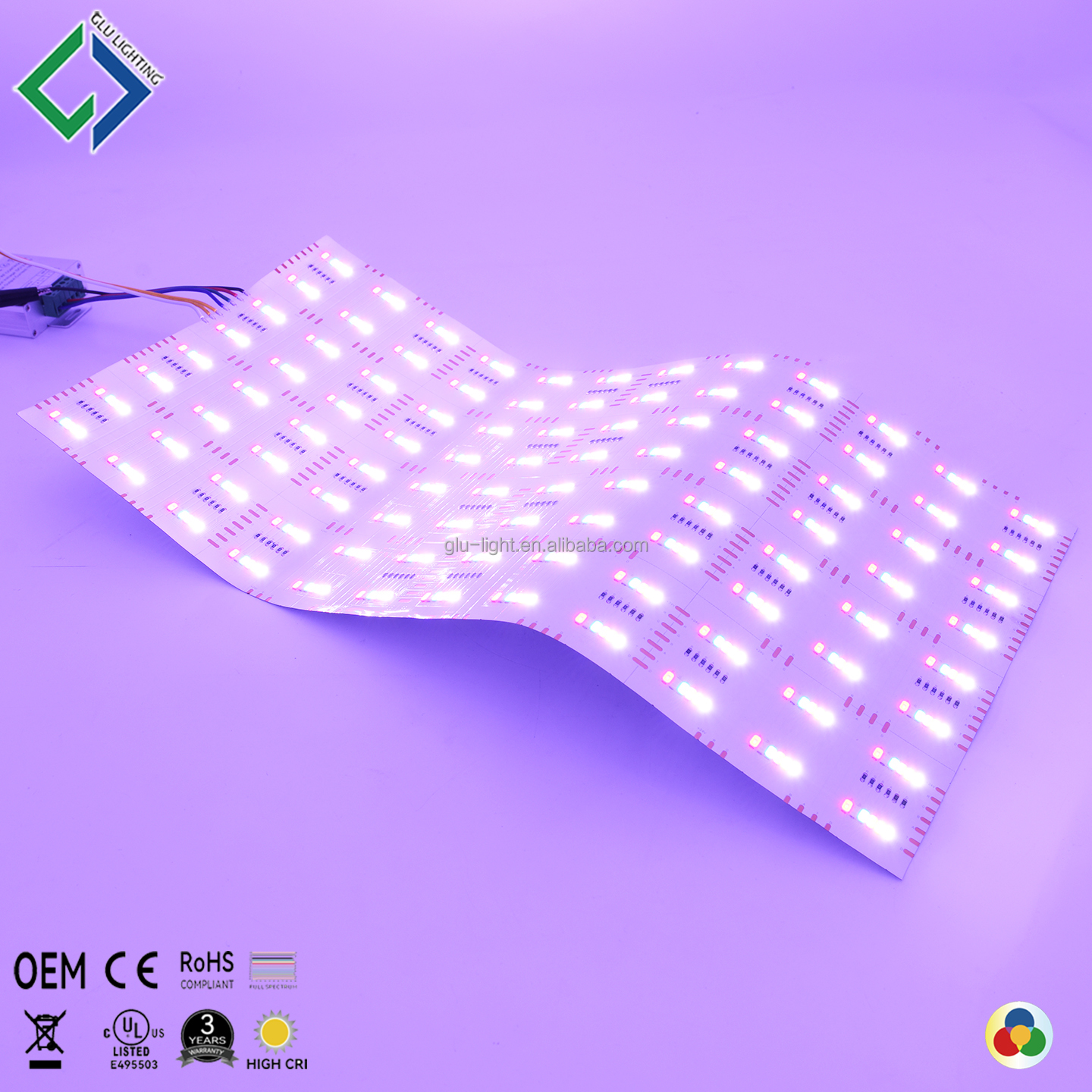 High TLCI Ra95 cuttable RGBA hybrid CCT bi color flexible 5630 rgbabi led panel