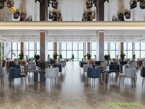Plans de design d'intérieur pour café <span class=keywords><strong>chic</strong></span> et lounge, mobilier de salon d'hôtel personnalisé, ensemble table et chaises, comptoir de bar moderne pour <span class=keywords><strong>restaurant</strong></span> - Product Image 3