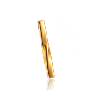 Collana catena clavicolare in acciaio inox placcato oro paglierino stile verticale rettangolare a forma di ciondolo Christian gioielli - Product Image 6