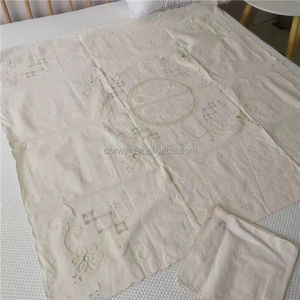 <span class=keywords><strong>Nappe</strong></span> Vintage élégante en coton brodé, dentelle romantique, couverture de table ronde, 50x50 pouces, fête de mariage, maison, hôtel - Product Image 6