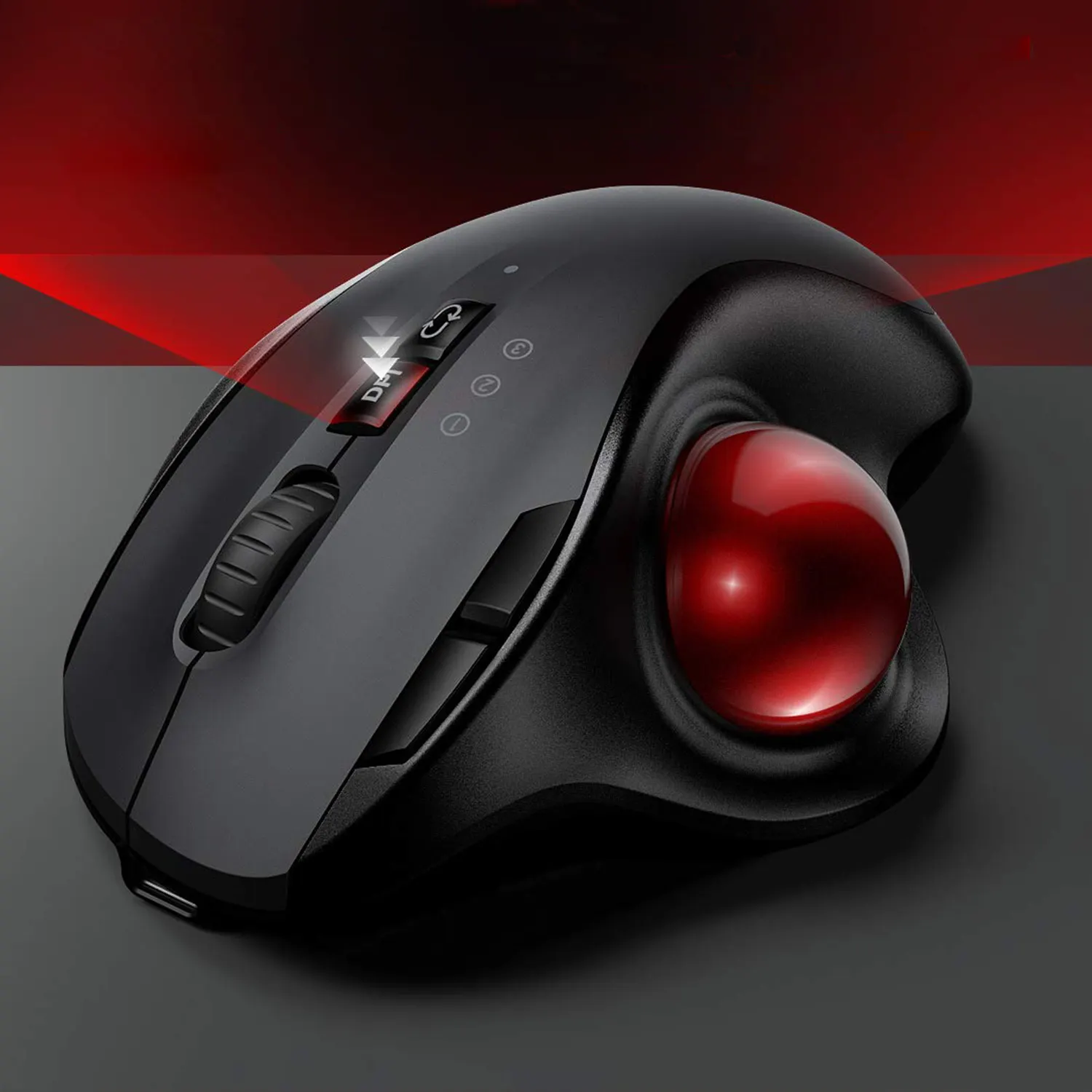 Seenda Rechargeable Rollerball BT Mice for Windows Mac iPad Android Ergonomic 2.4G Wireless Trackball Mouse