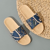 Chaussons d'intérieur en mélange de lin respirant et rafraîchissant pour l'été, résistants aux odeurs, légers, pour la personnalisation en petites séries