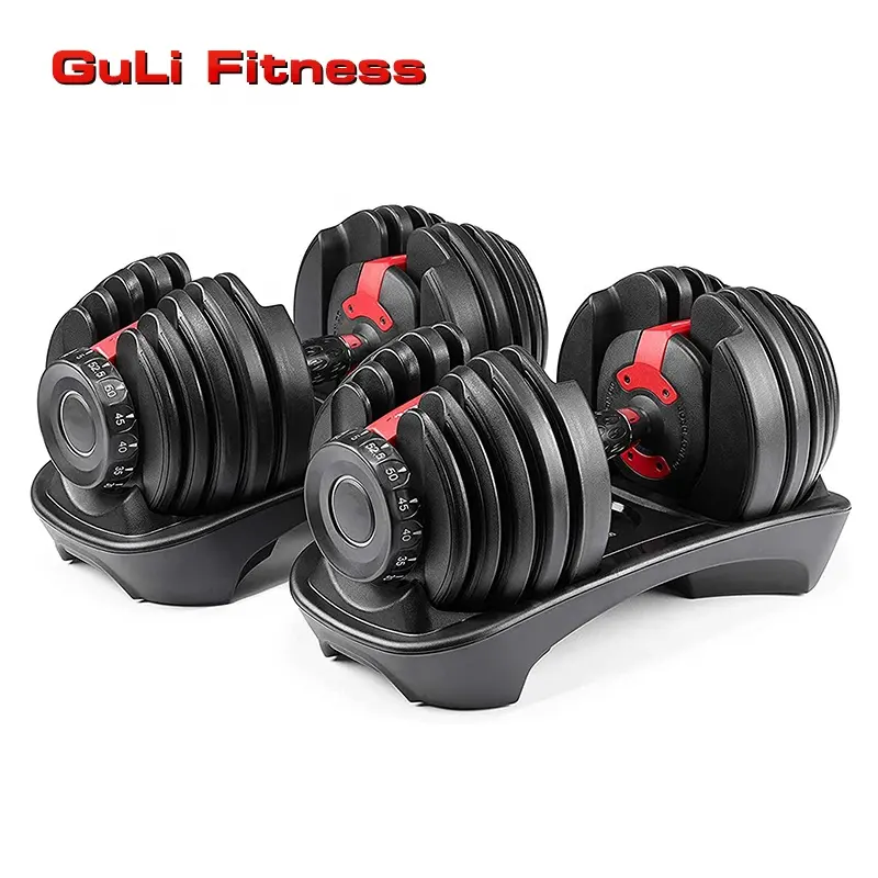 Guli Fitness ayarlanabilir dambıl ağırlık halter ev Gym Fitness gücü eğitim ekipmanları 5 40 KG