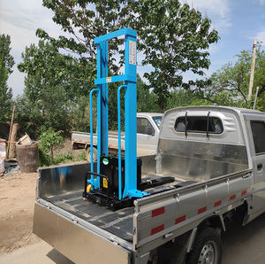 सेमी-इलेक्ट्रिक पैलेट लिफ्ट स्टेकर इलेक्ट्रिक स्टेकर सेल्फ लोडिंग स्टेकर चालित वाहन फोर्कलिफ्ट - Product Image 4