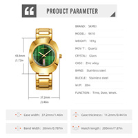 Reloj de Pulsera para Hombre Skmei Modelo 9410, Dorado, de Acero Inoxidable, Estilo Ejecutivo, Reloj de Cuarzo de Moda, Gran Venta en el Medio Oriente