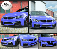 Juego de 5 Piezas de Labio Delantero Negro Brillante para BMW Serie 3 F80 M3 F82 M4 Estilo M P