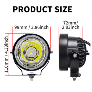 4 "vòng dẫn ánh sáng ngược cho xe tải DC 12-48V Độ sáng cao Spotlight cho xe máy off-road Chống Thấm Nước Lũ Sương Mù Ánh Sáng - Product Image 4