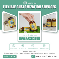 OEM ODM Vitamin E Softgels 400 IU Vitalitas Tubuh Secara Keseluruhan untuk Pecinta Aktivitas Luar Ruangan 180 Softgels Pengiriman Segera Sekarang