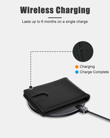 Portefeuille intelligent fin et minimaliste avec protection RFID, poche avant, porte-cartes et suivi GPS