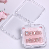Boîte de rangement portable pour faux ongles avec logo personnalisé TSZS, boîte de présentation et d'emballage pour l'art des ongles