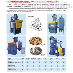 क्रॉलर रबर बेल्ट हुई प्रकार शॉट नष्ट मशीन Q324 - Product Image 3