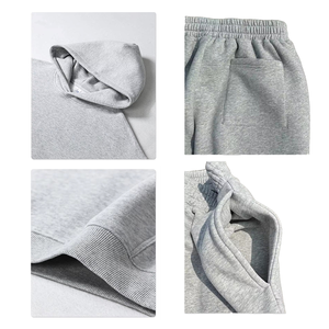 Спортивные костюмы высокого качества, 100% хлопковые легкие унисекс толстовки с капюшоном и свитшоты, комплект унисекс - Product Image 3