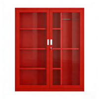 Armoire de lutte contre l'incendie en métal moderne à deux portes pour usage commercial dans les hôtels et les gymnases