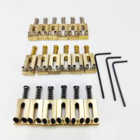 Lot de 6 selles de pont de guitare en laiton pur 10,5 mm 10,8 mm, pièces de pont tremolo pour guitare électrique à plateau plat, approvisionnement en gros