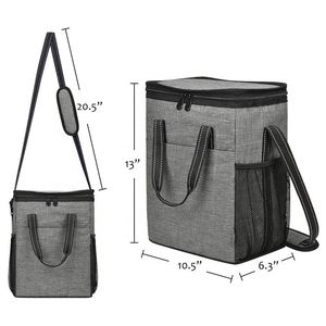 Sac isotherme personnalisé pour 6 bouteilles de vin, durable, réutilisable, isolé, écologique, portable, en polyester, pour le déjeuner, le pique-nique, les aliments - Product Image 5