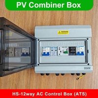 Disjoncteur ATS connecté au réseau Ruipein HS12-AC-2-1 2P63A SPD Boîte de distribution AC Énergie solaire IP65 CE ABS+PC 230V