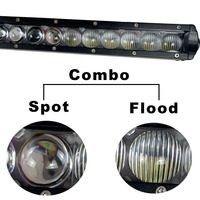 Barre de lumière LED droite à une rangée de 50 pouces Super Bright Super Slim Truck Vehicles 250w RGB Chasing Light Bar pour Jeep Wrangler JL