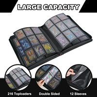 Carpeta de tarjetas Toploader comercial con cremallera de 9 bolsillos, carpeta de tarjetas, páginas, cargador superior, soporte Tcg, carpetas de colección de álbumes, cartera