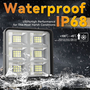Venta al por Mayor de Faros LED Cuadrados de Alta Potencia de 12V 144W 72smd, Luz Antiniebla de Conducción de 36MM, Luz de Trabajo LED de 4 Pulgadas W-42 con 2 Años de Garantía - Product Image 4