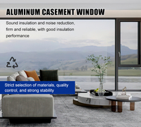 Fenêtre à battant en aluminium - Design moderne, verre trempé insonorisé pour entrée d'hôtel avec solutions de design graphique
