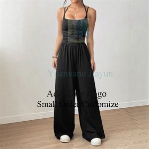 Ensemble personnalisé pour <span class=keywords><strong>femme</strong></span> : crop top tube et pantalon taille haute - Product Image 2