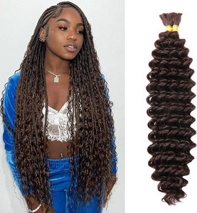 Extensiones de Cabello Virgen de Grado 10A, 100% Cabello Humano para Trenzas, Cabello Brasileño con Doble Trama, Sin Procesar, Rizado, Negro, para Mujer - Product Image 6