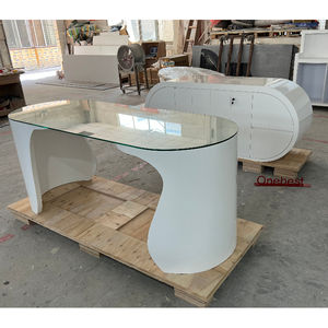 Mesa de médico de color blanco brillante, escritorio de oficina de altura Variable para habitación ejecutiva - Product Image 5